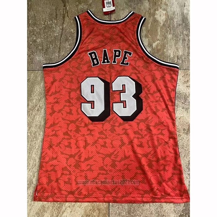 Camiseta Miami Heat Bape #93 Mitchell & Ness Rojo